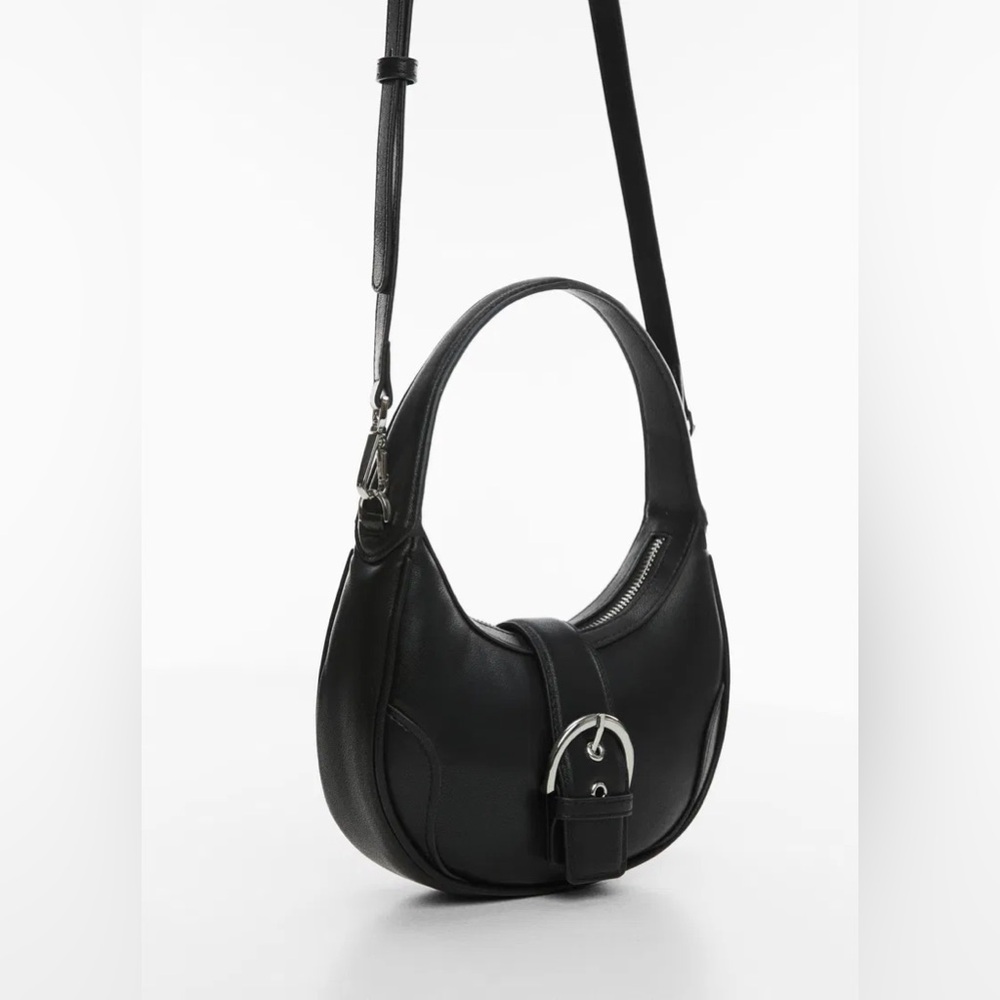Mango double handle buckle bag